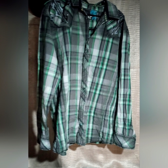 Men's Casual Long Sleeve Button Down Shirt  Big&Tall size XXL - Picture 1 of 6
